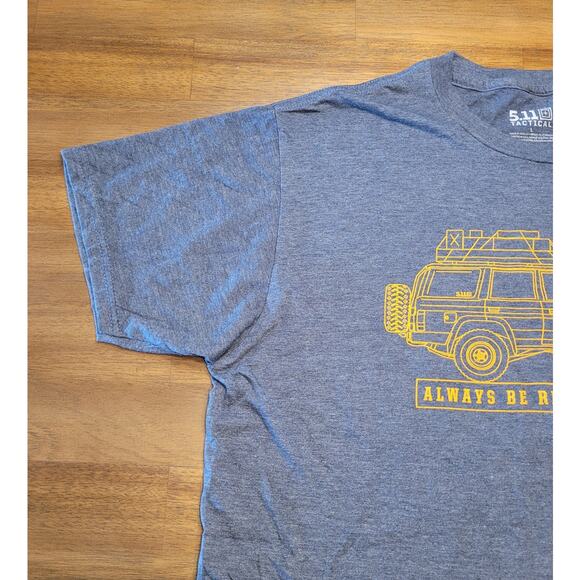 5.11 Tactical Always Be Ready T-Shirt Men’s L Blue Short Sleeve Tee EUC - Picture 4 of 6